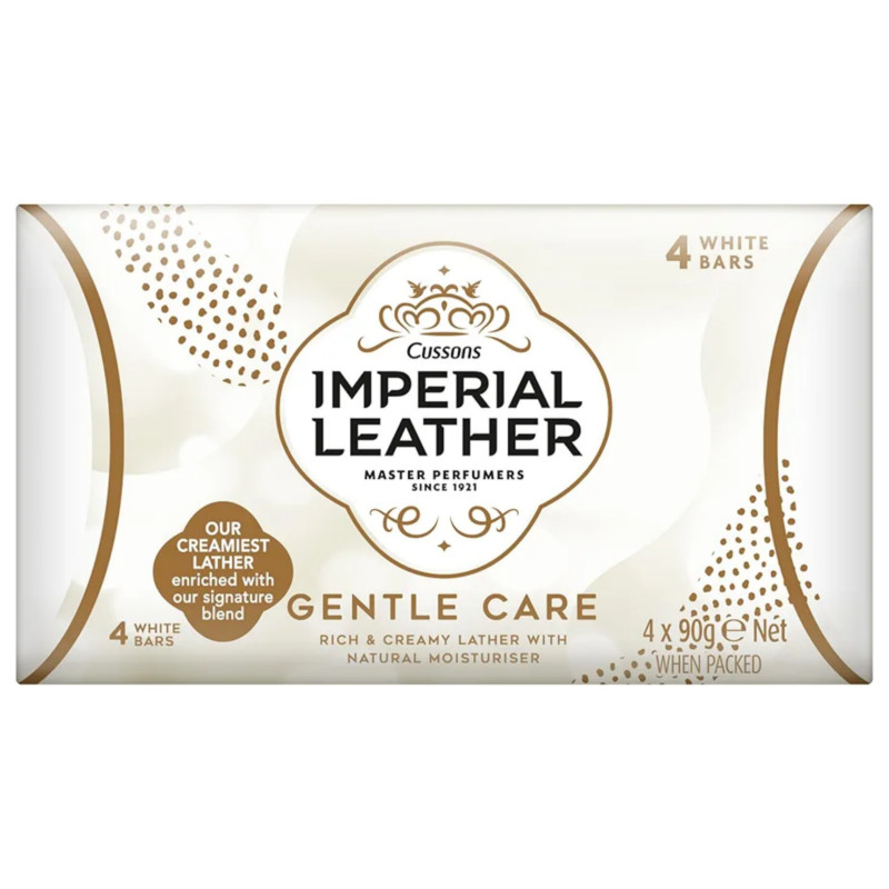 Imperial Leather Rich and Creamy Lather With Natural Moisturiser Gentle Care Soap 4x90g