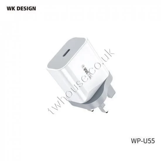 WK Design WP-U55 20W PD USB-C Fast Charger Wall Plug Adaptor