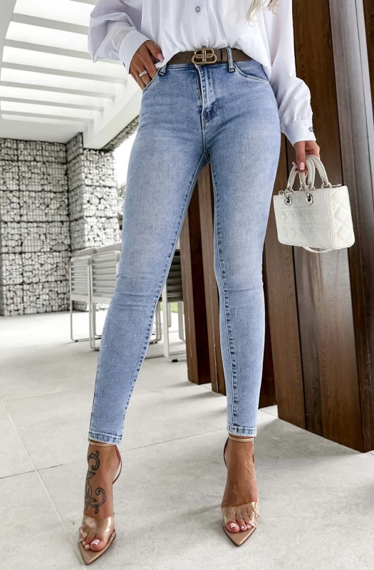 JANET DENIM BUTTON DETAIL SKINNY JEANS-LIGHT BLUE