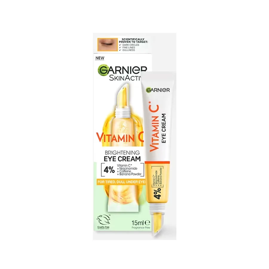 Garnier Brightening 4% Vitamin C Skincare Niacinamide Caffeine & Banana Powder Eye Cream 15ml