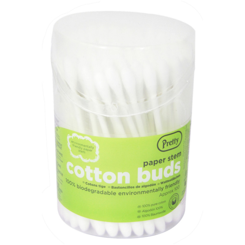 Pretty Eco-Friendly Paper Stem Cotton Buds 100Pack