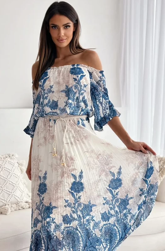 REINE FLORAL TWO PIECE CO-ORD SET-BLUE