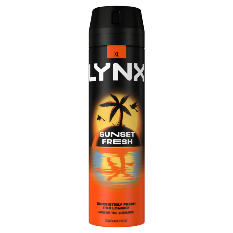 Lynx Sunset Fresh 48Hr Fresh Aluminum Free Men's Body Spray 200ml
