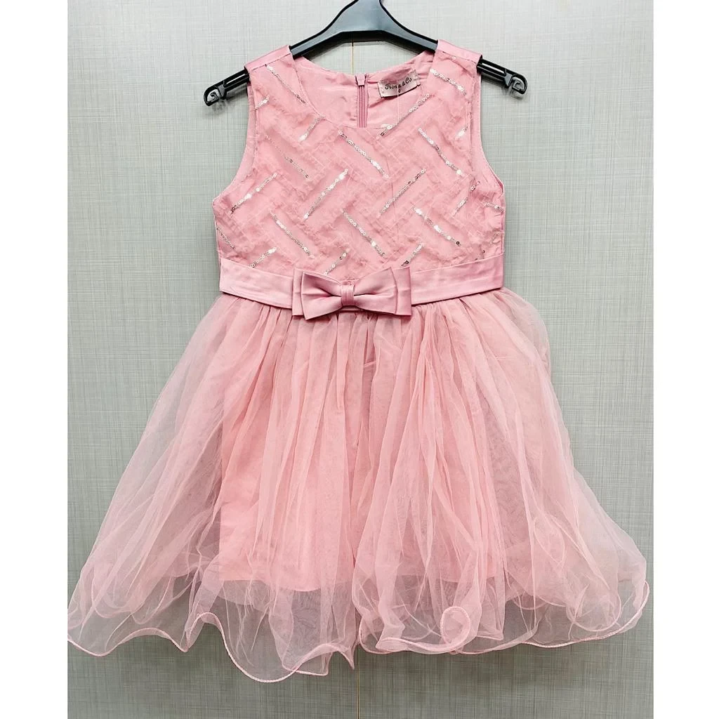 Girls Sequin Bow Party Dress (4-14Y)