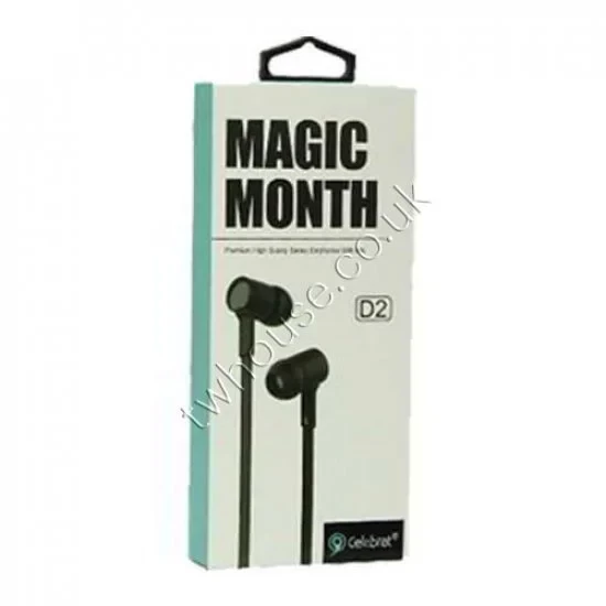 Magic Month D2 Stereo Earphones Headphones With Mic