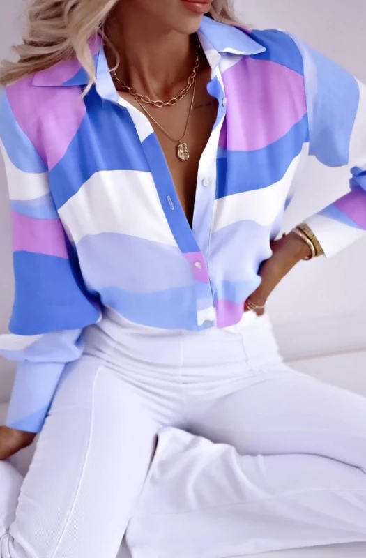 LARIA COLOUR BLOCK BLOUSE SHIRT TOP