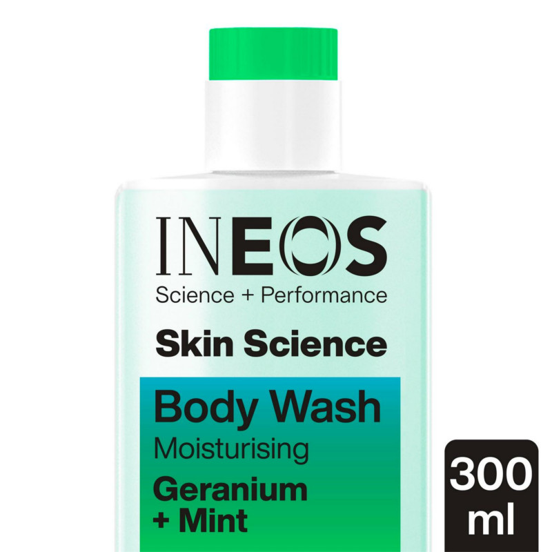 Ineos Skin Science Geranium + Mint Body Wash Shower Gel 300ml