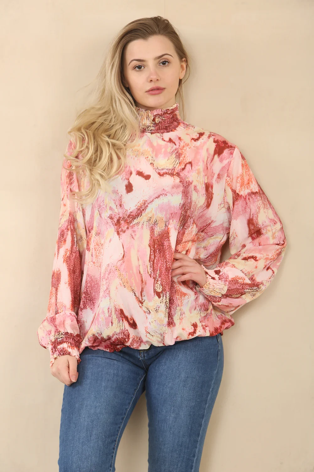 TIE DYE HIGHNECK TOP