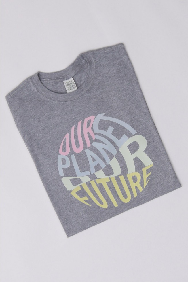 Our Planet Slogan Oversized T-Shirt