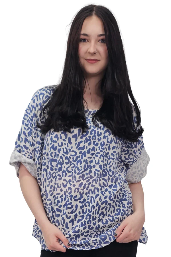 Leopard Print Tunic Cotton Dress