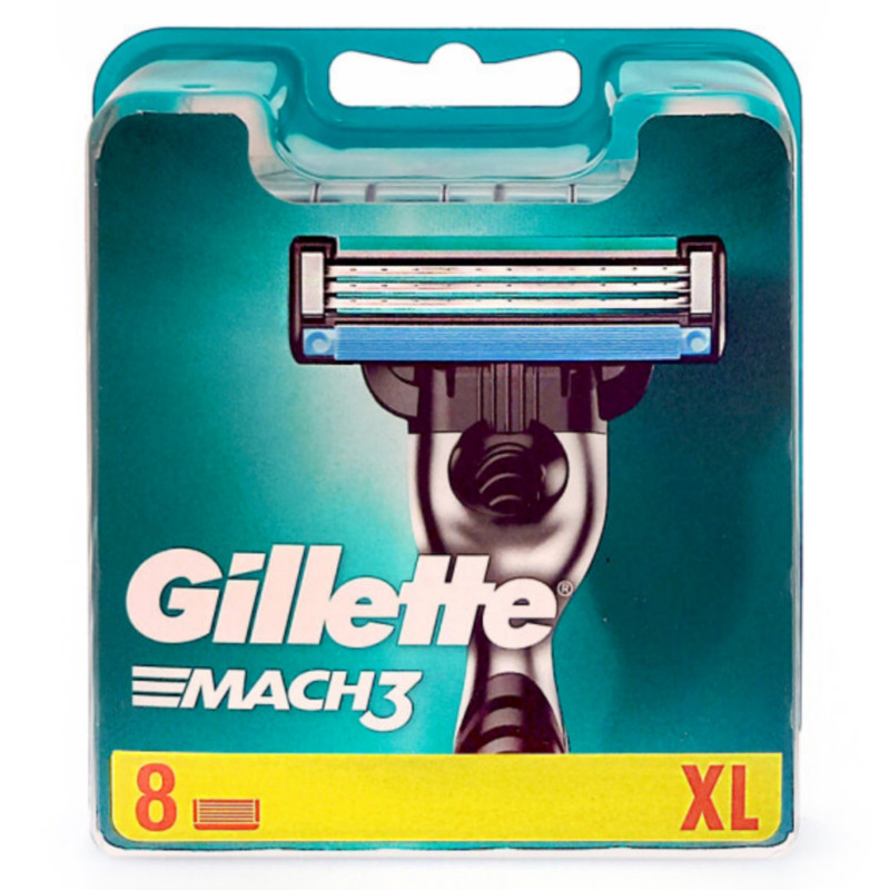 Gillette Mach 3 XL Men's Disposable Razor Blades With 3 Sharp Blades 8Pack