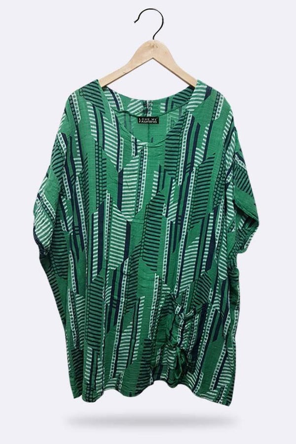 Geo Stripe Baggy Top