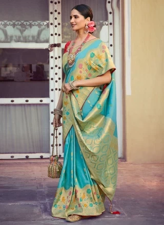 Silk Woven Contemporary Saree