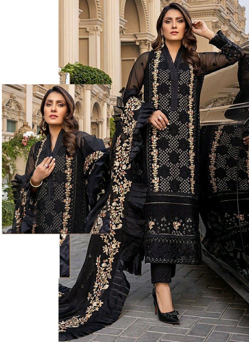 Heavy Embroidery Festival Wear Georgette Pakistani Suits Collection