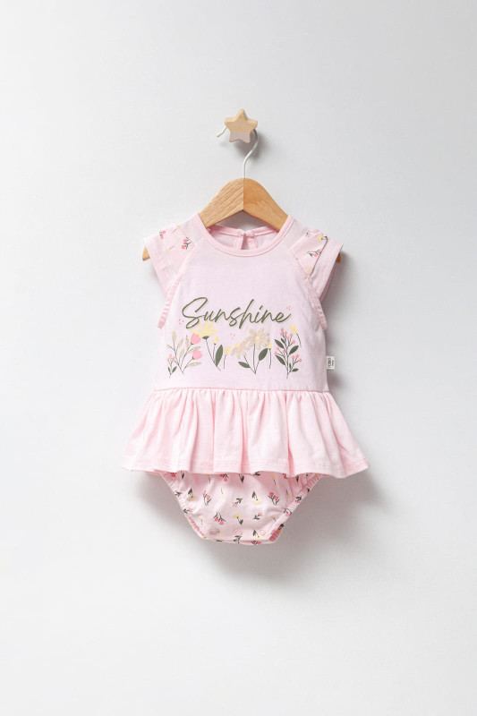 Baby Girls Floral Print Romper Dress (1-6M)