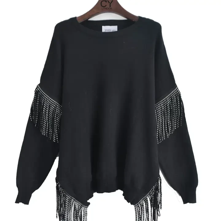 Leather Tassel Jumper