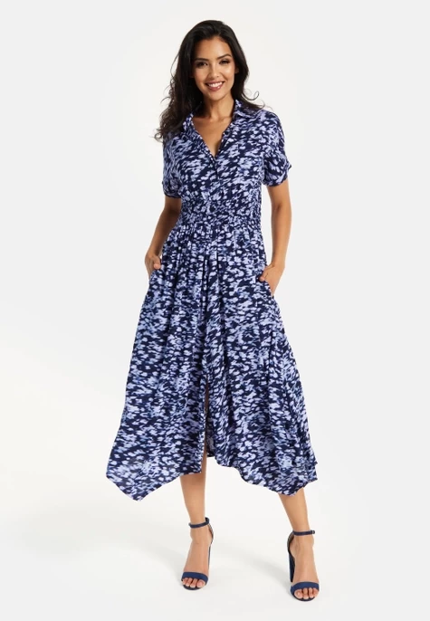 Liquorish Abstract Printed Elasticated Waist Dress