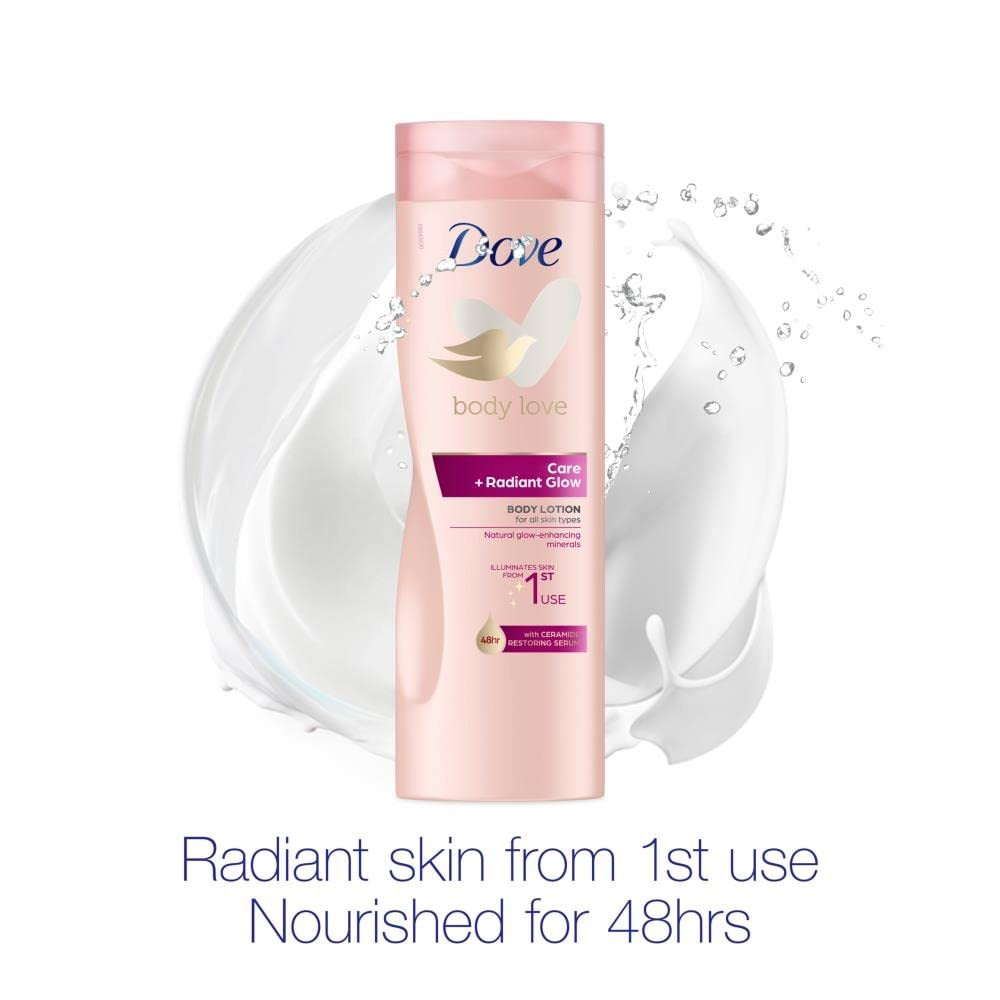 Dove Care+ Body Lotion & Glow Illuminatin Moisturiser 400ml