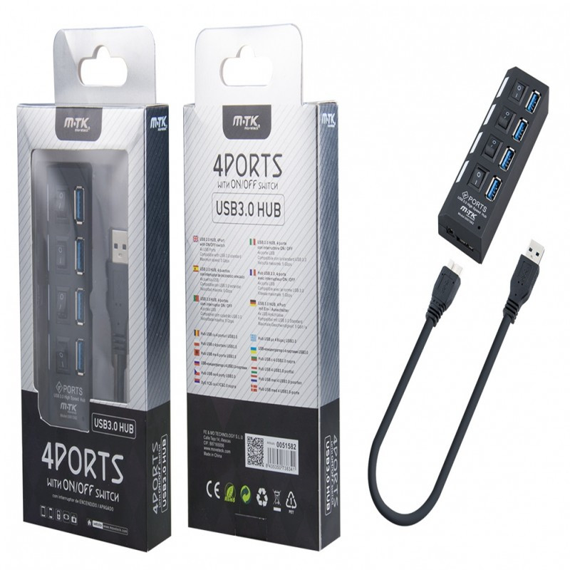 3.0 USB HUB, 4 PORTS WITH INTRUPTER, 5GBPS