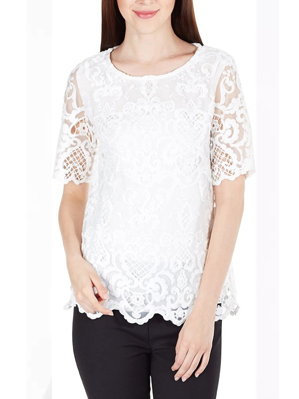 Nebraska Lace Top - Summer White