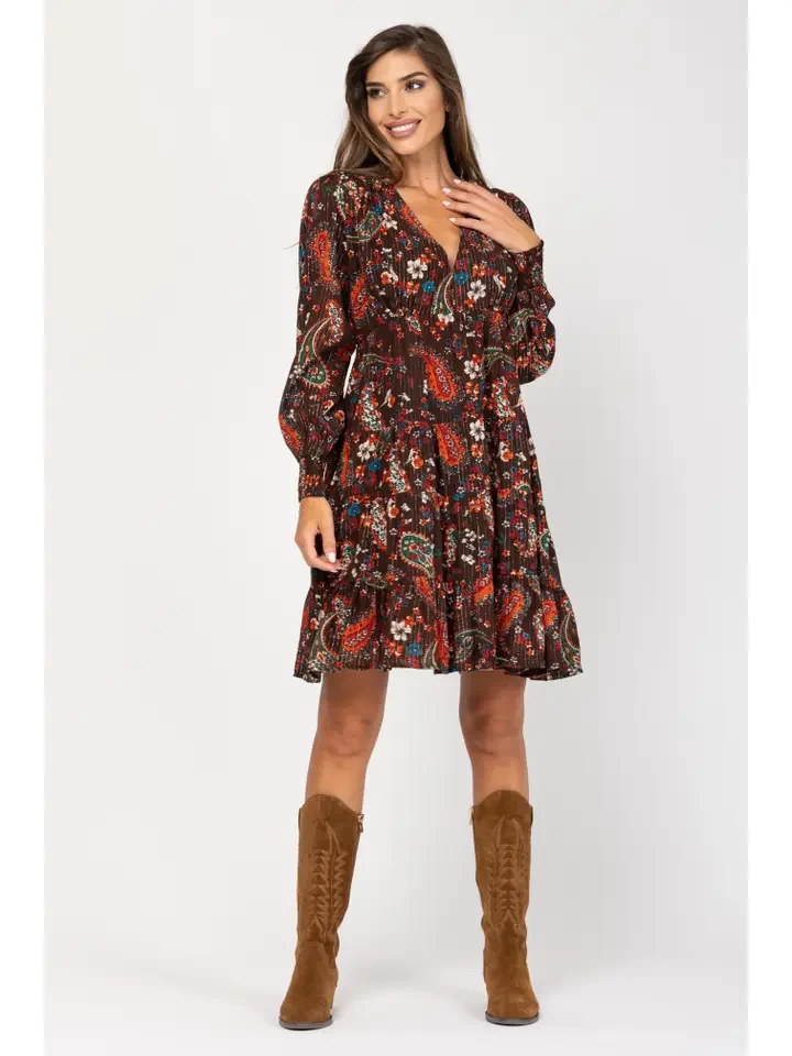 Printed Dress BROWN