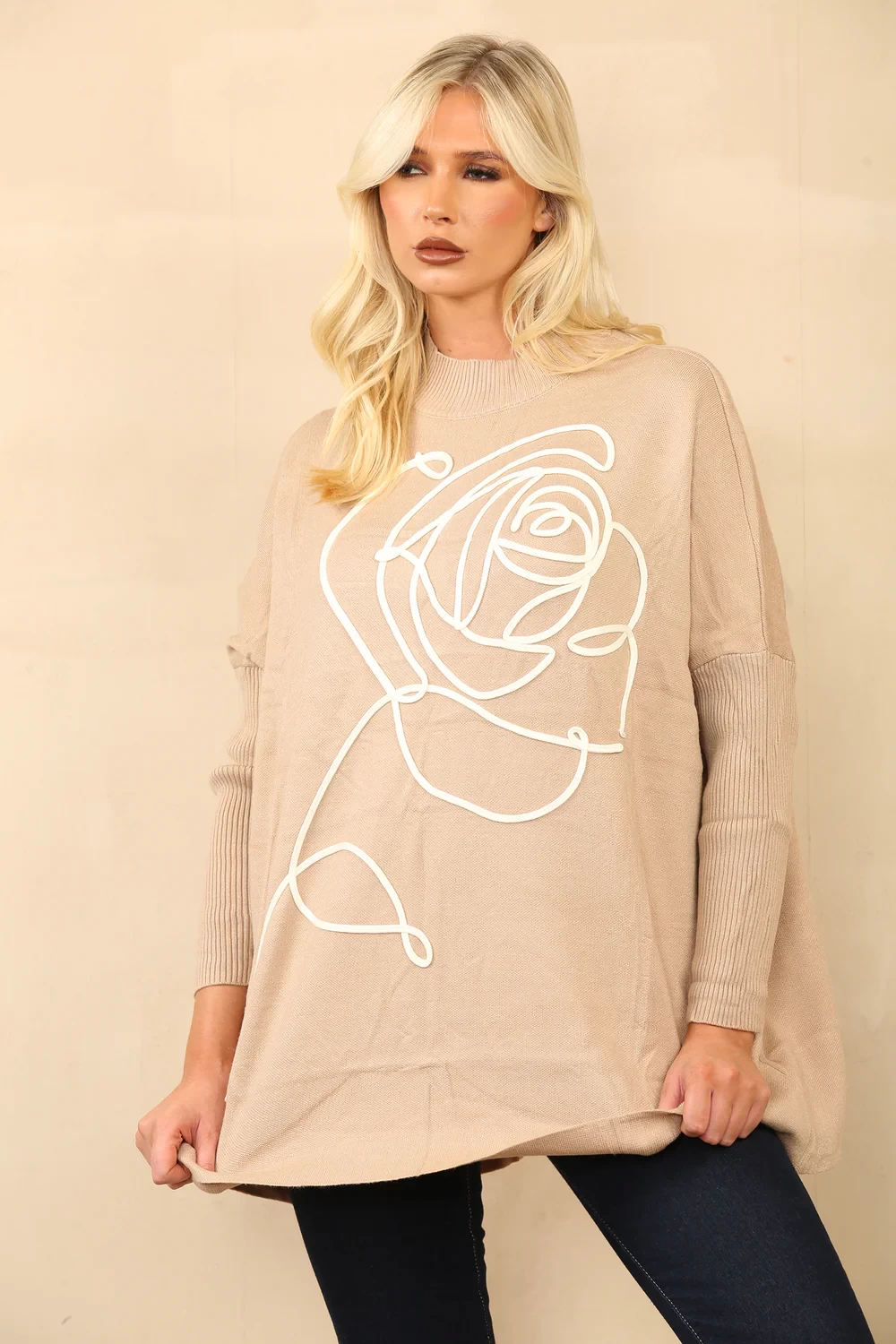 CLAIRE FLOWER EMBROIDERED JUMPER