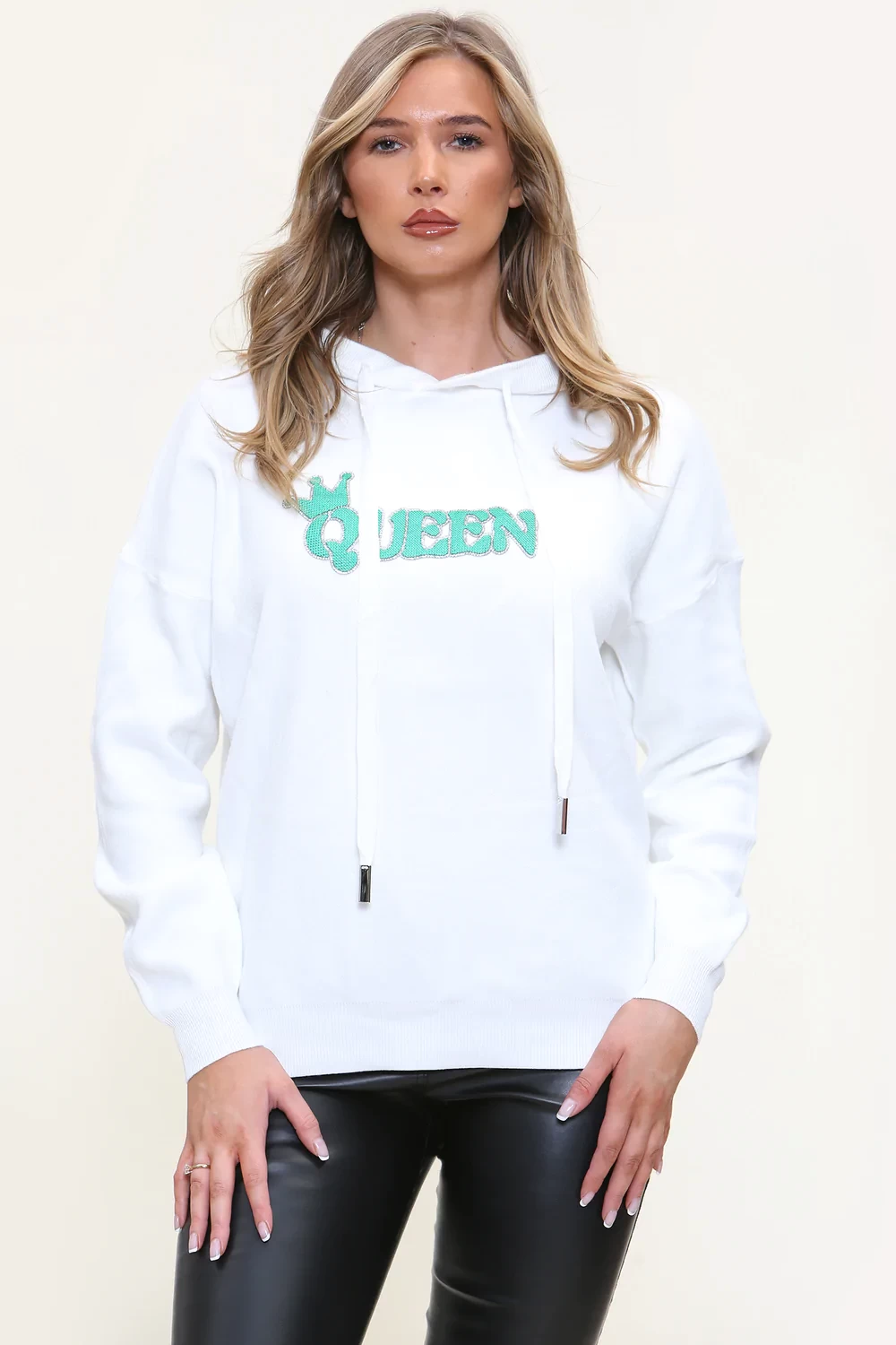 QUEEN EMBELLISHED HOODIE