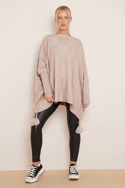 AMY TASSEL PATTERN OVERSIZED JUMPER