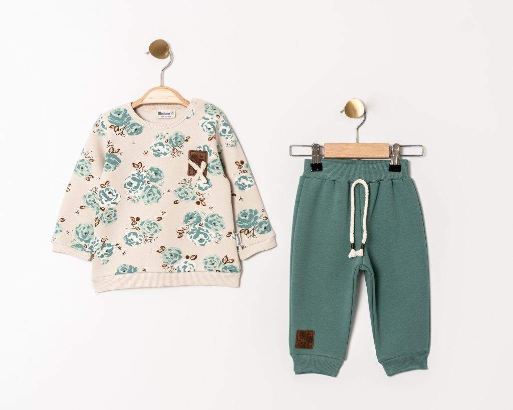 Baby Girls Two Piece Floral Print Tracksuit (6-24M)