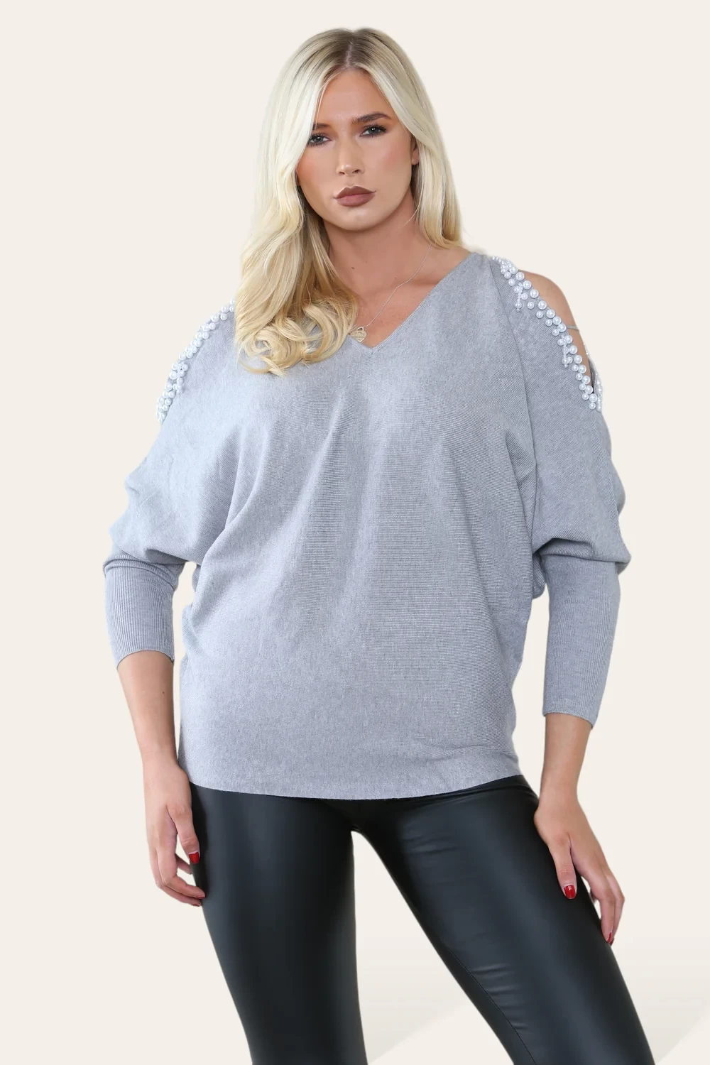 PEARL COLD SHOULDER JUMPER