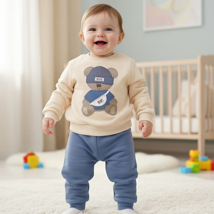 Baby Boys Two Teddy Print Tracksuit (6-24M)