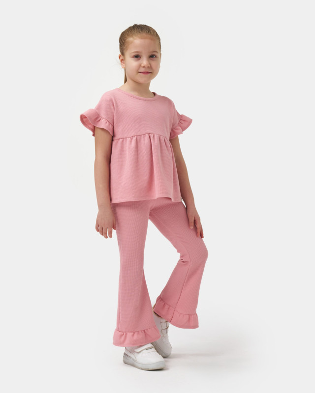 Girls Frilly Sleeve Top & Bottoms Set (2-7Y)