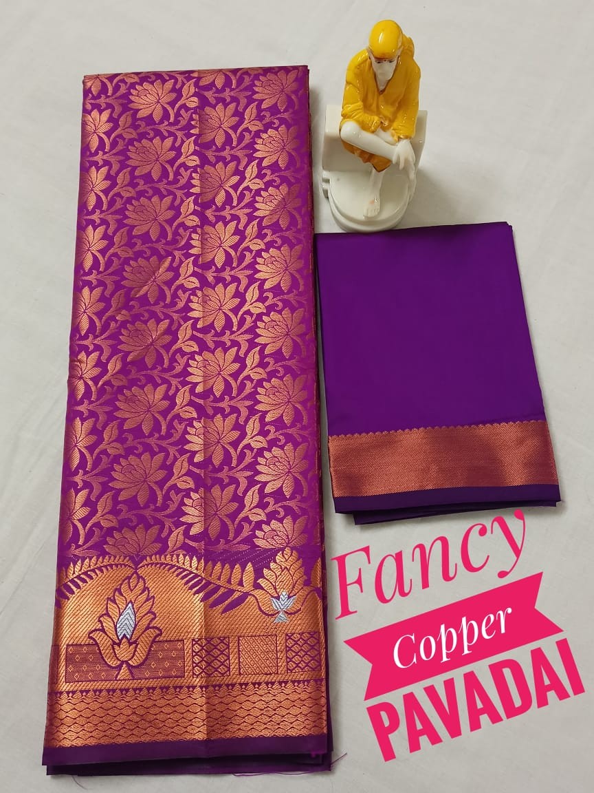 Kids pattu pavadai material ( Lehanga)