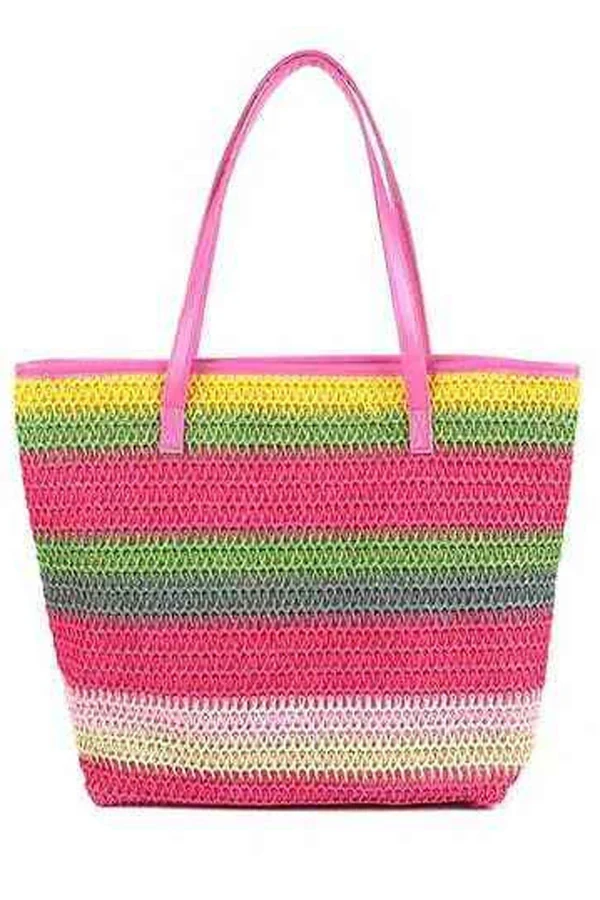 Multi Color Two Handle Shoulder Bag