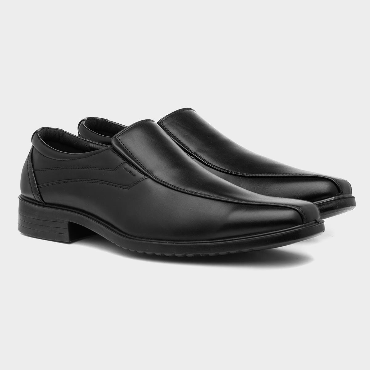 Beckett Mens Black Slip On Smart Shoe
