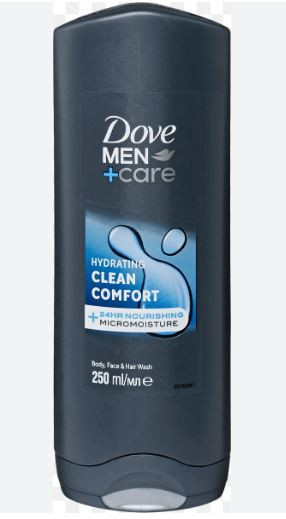DOVE B/WASH MEN CLEAN COMFORT - 250ML