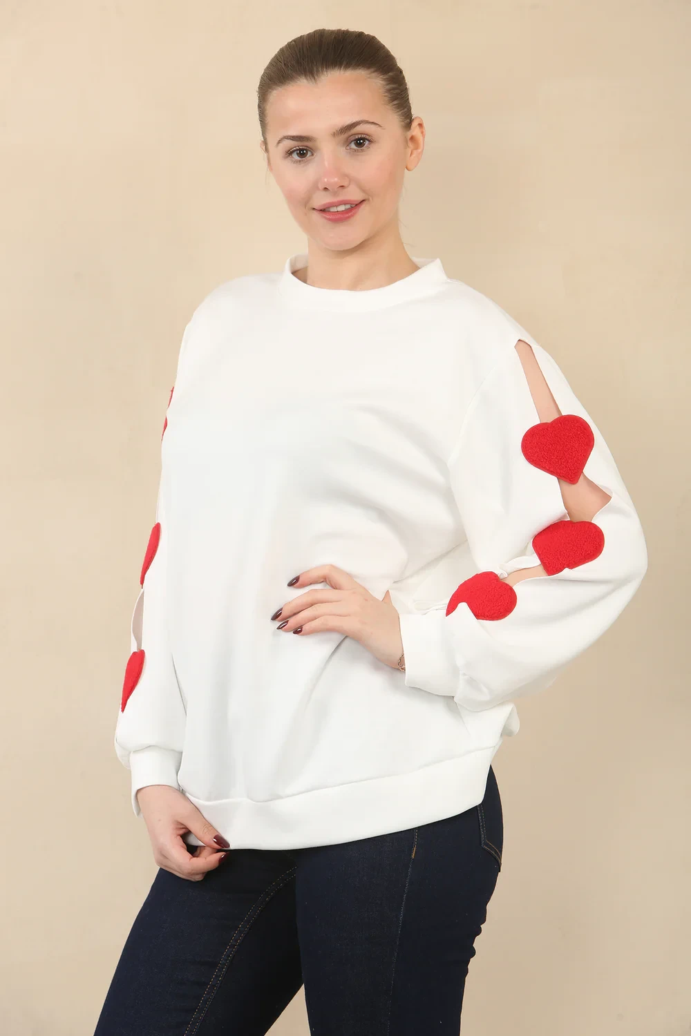 HEART PATCH SLEEVE SWEET