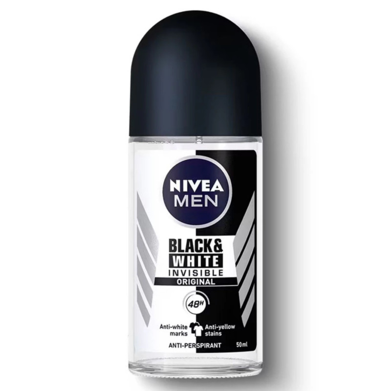 Nivea Men Black and White Invisible Original Anti-Perspirant Deodorant Roll On 50ml