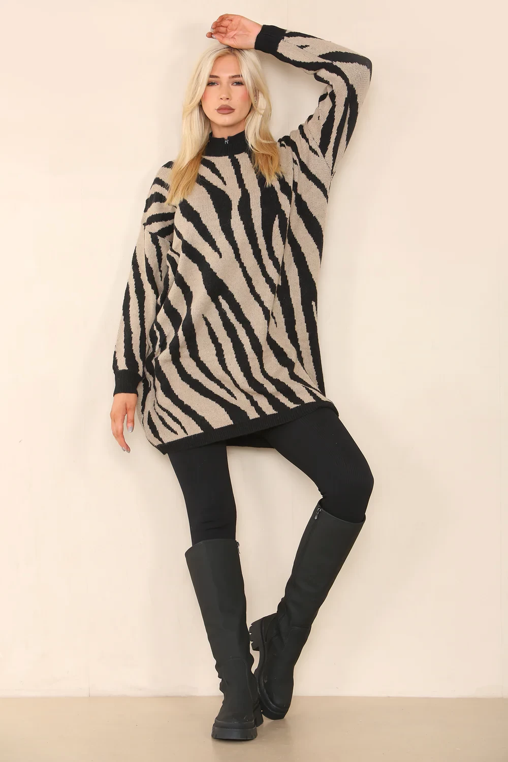BETTY ZEBRA PRINT JUMPER
