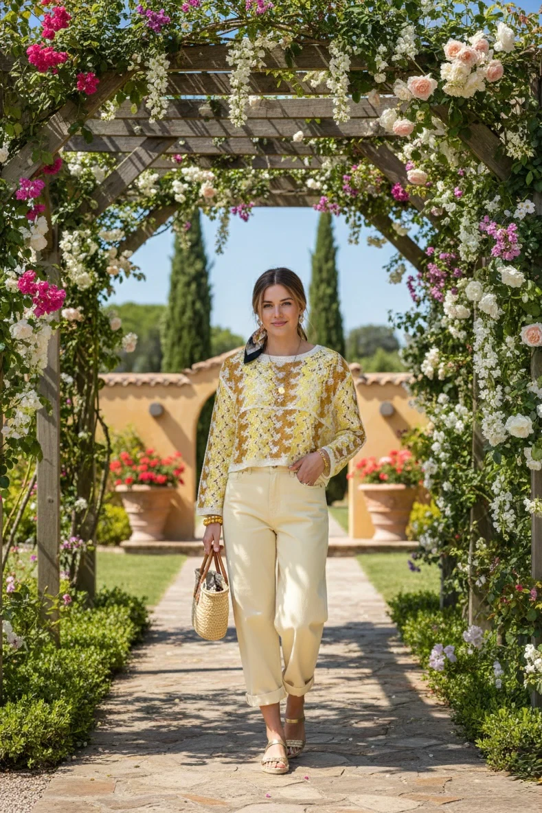 CHEVRON PATTERN CROCHET PULLOVER