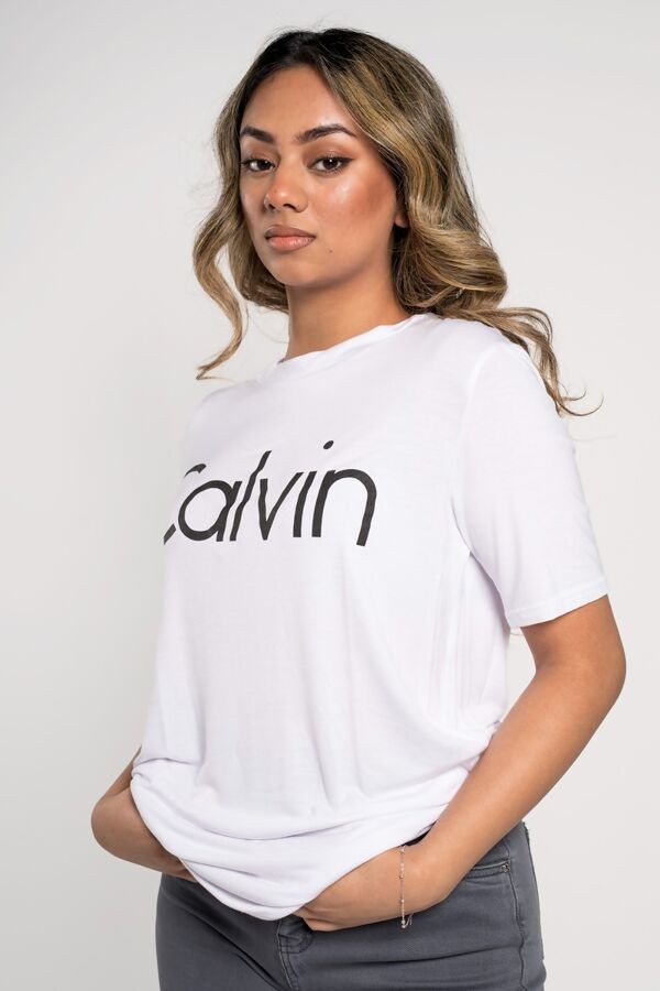 WHITE SLOGAN PRINT OVERSIZED T-SHIRT