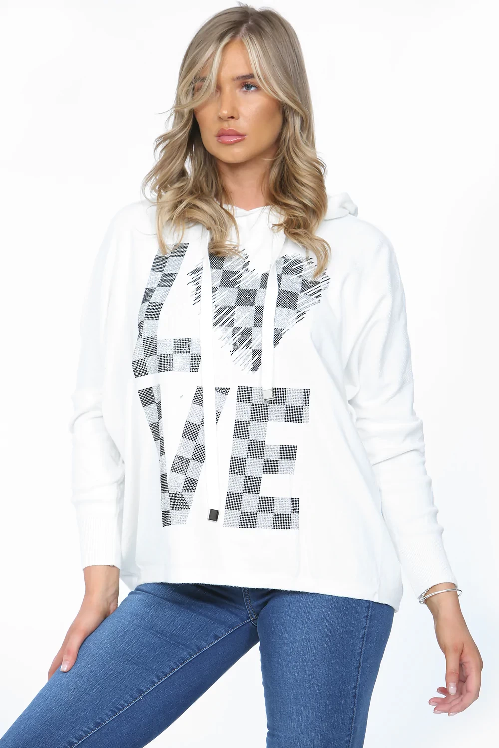 LOVE EMBELLISHED HOODIE