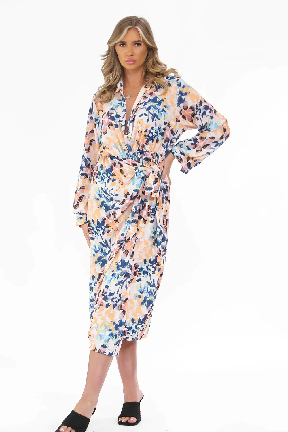 FLOWER WRAP DRESS