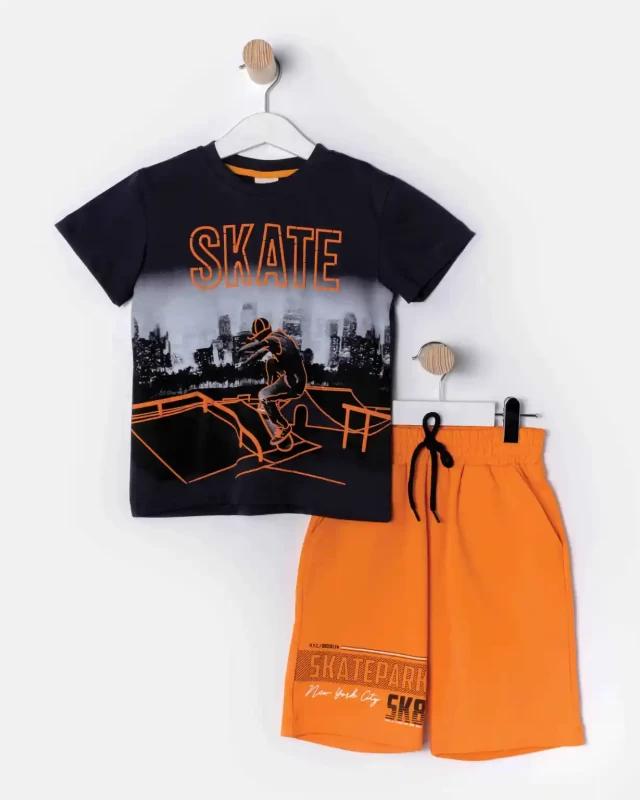 Boys ‘SKATE’ T-Shirt & Shorts Set (5-8Y)
