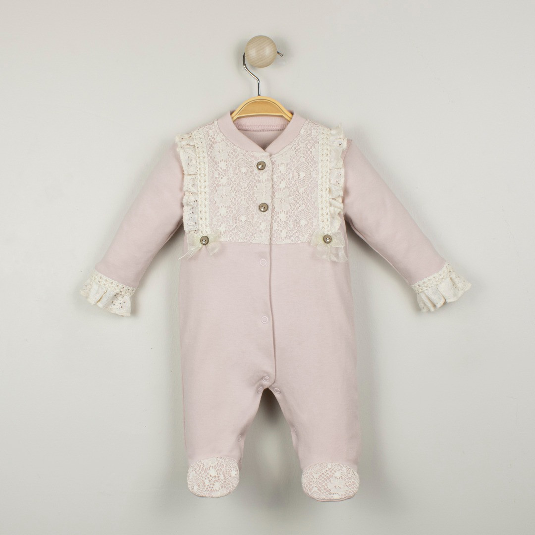 Baby Girls Spanish Lace All in One Romper (0-9M)