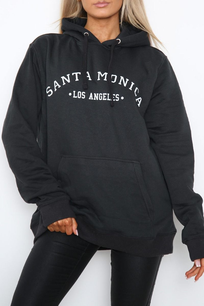 Santa Monica Slogan Print Hoodie