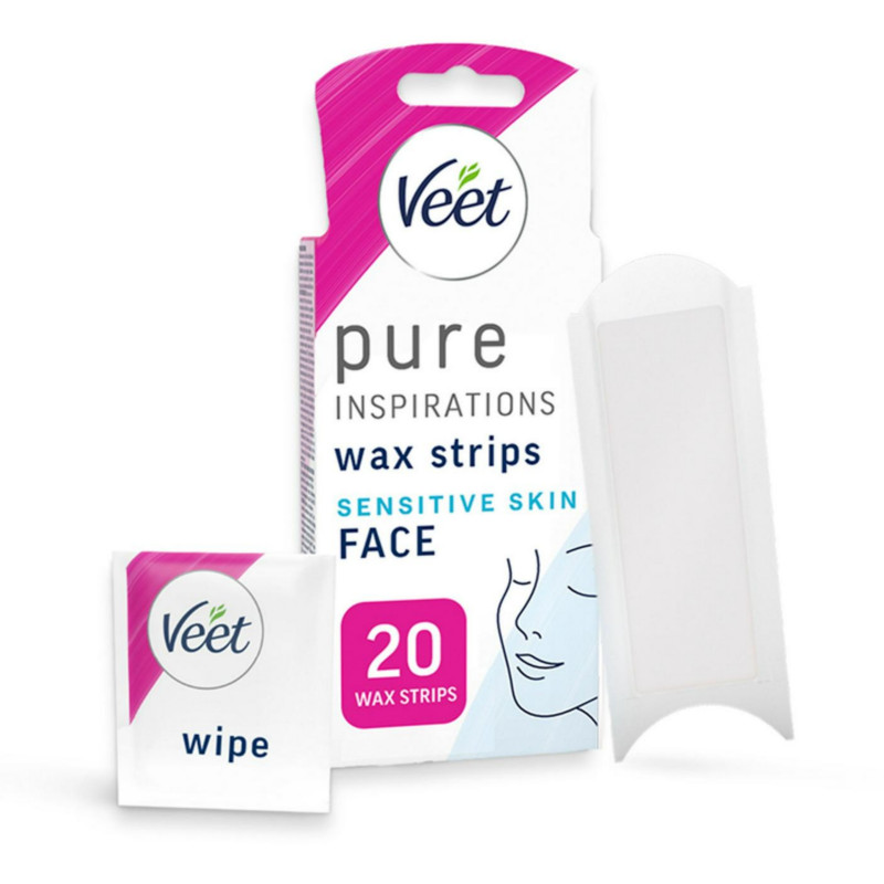 Veet Pure Inspirations Face Wax Strips For Sensitive Skin 20-Pack