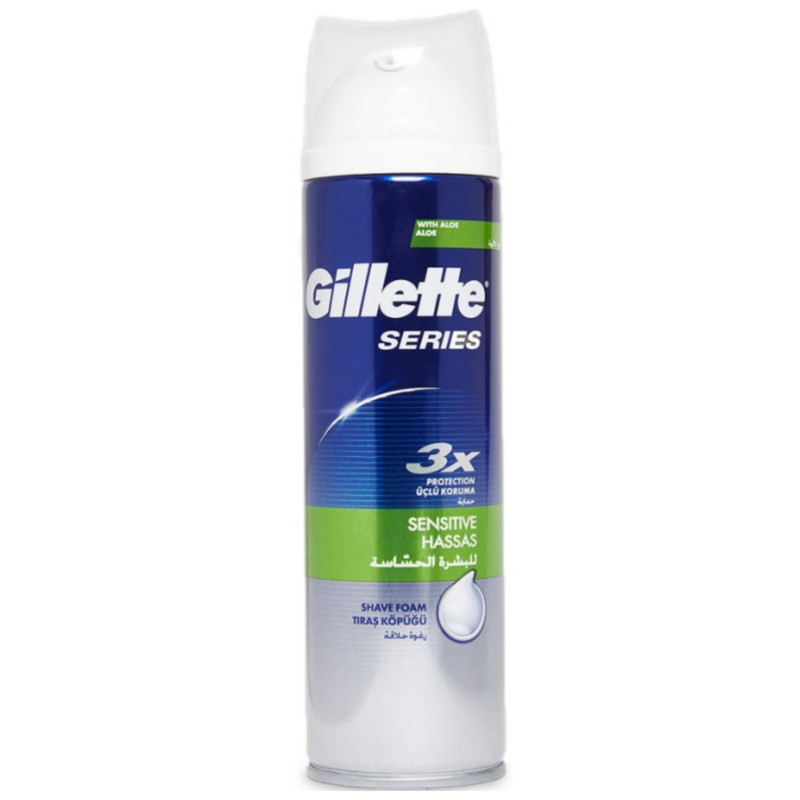 Gillette Series Sensitive Hassas 3X Protection Shave Foam 250ml