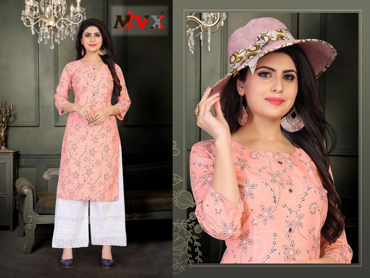 Jaipuri Print Kurti plazo Set