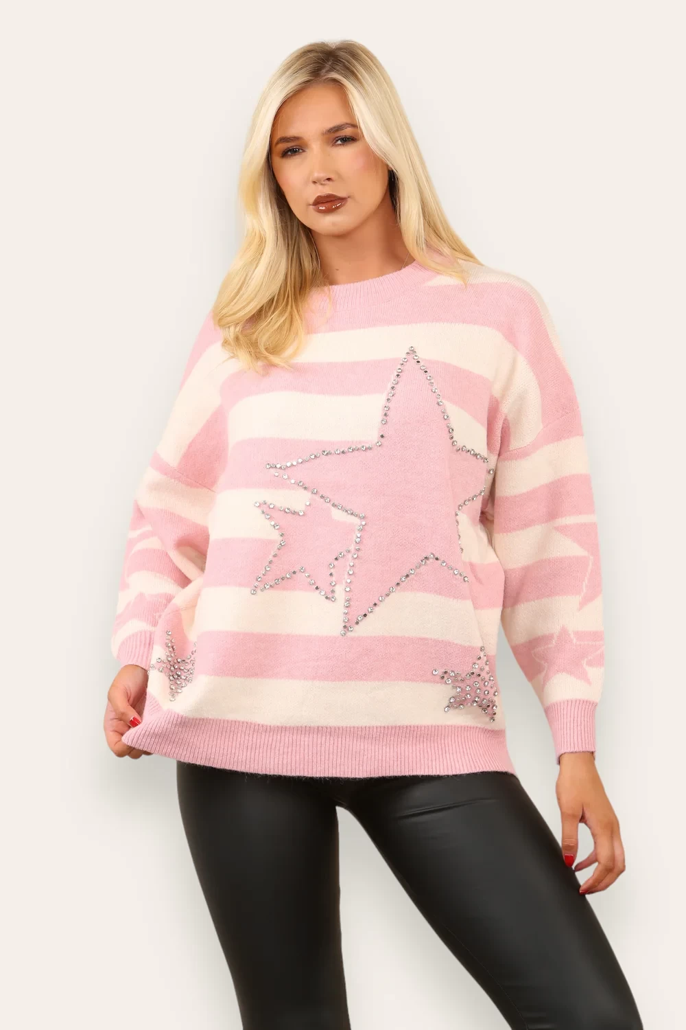 3D CRYSTAL STAR STRIPE JUMPER